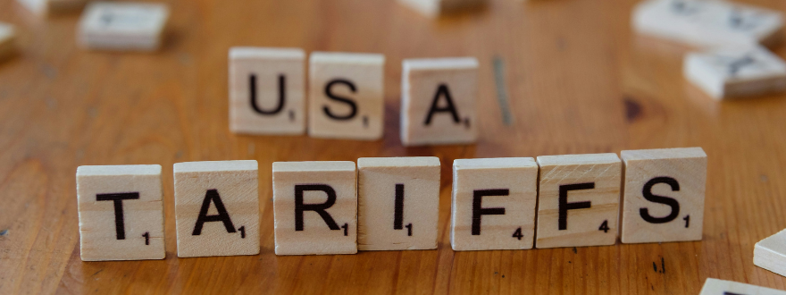 Scrabble Tiles Spelling U.S.A. Tariffs
